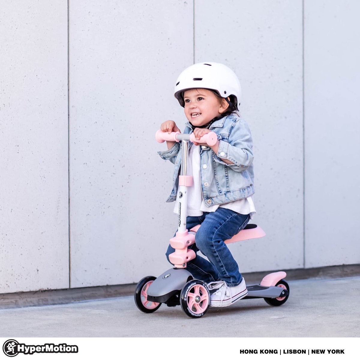 SnelShoppen - HyperMotion Kinderstep voor Kleintjes - Multifunctionele 3-in-1 Step, Kickboard en Zitplaats - Roze - Ideaal voor Meisjes en Jongens (2995241798459)