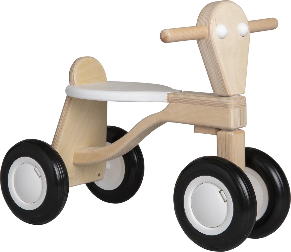 Van Dijk Toys Loopfiets Junior 26 Cm Berkenhout Naturel/wit (8718591217906)